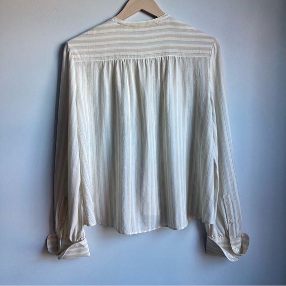 NWT Theory Easy Shirt in Corded Viscose-Cotton Size Petite - Picture 5 of 16